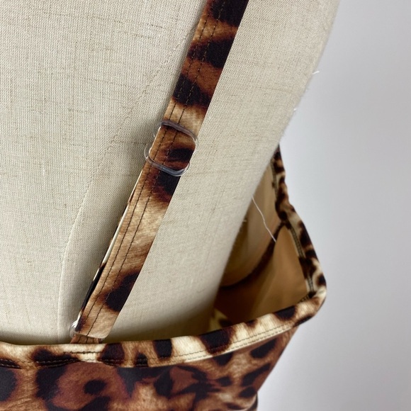 90s Newport News Leopard Underwire One Piece 16W - Picture 3 of 10